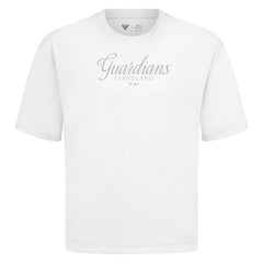 Cleveland Guardians Levelwear Ethereal Oversized Luxe Signature Knit T-Shirt White