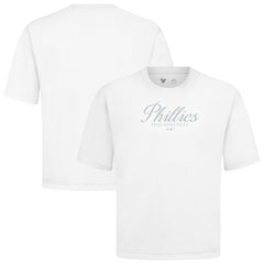 Philadelphia Phillies Levelwear Ethereal Oversized Luxe Signature Knit T-Shirt White
