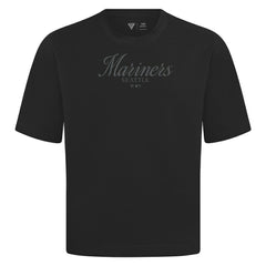 Seattle Mariners Levelwear Ethereal Oversized Luxe Signature Knit T-Shirt Black