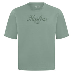 Miami Marlins Levelwear Ethereal Oversized Luxe Signature Knit T-Shirt Green