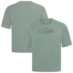 Chicago Cubs Levelwear Ethereal Oversized Luxe Signature Knit T-Shirt Green