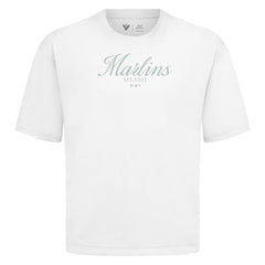 Miami Marlins Levelwear Ethereal Oversized Luxe Signature Knit T-Shirt White