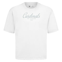 St. Louis Cardinals Levelwear Ethereal Oversized Luxe Signature Knit T-Shirt White