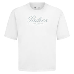 San Diego Padres Levelwear Ethereal Oversized Luxe Signature Knit T-Shirt White