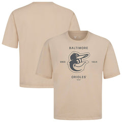 Baltimore Orioles Levelwear Crossway Oversized Luxe Signature Knit T-Shirt Khaki