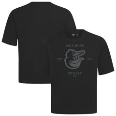 Baltimore Orioles Levelwear Crossway Oversized Luxe Signature Knit T-Shirt Black