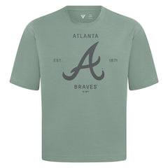 Atlanta Braves Levelwear Crossway Oversized Luxe Signature Knit T-Shirt Green