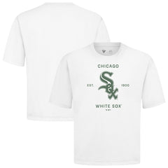 Chicago White Sox Levelwear Crossway Oversized Luxe Signature Knit T-Shirt White