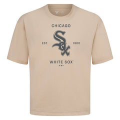Chicago White Sox Levelwear Crossway Oversized Luxe Signature Knit T-Shirt Khaki