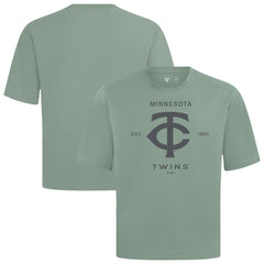 Minnesota Twins Levelwear Crossway Oversized Luxe Signature Knit T-Shirt Green