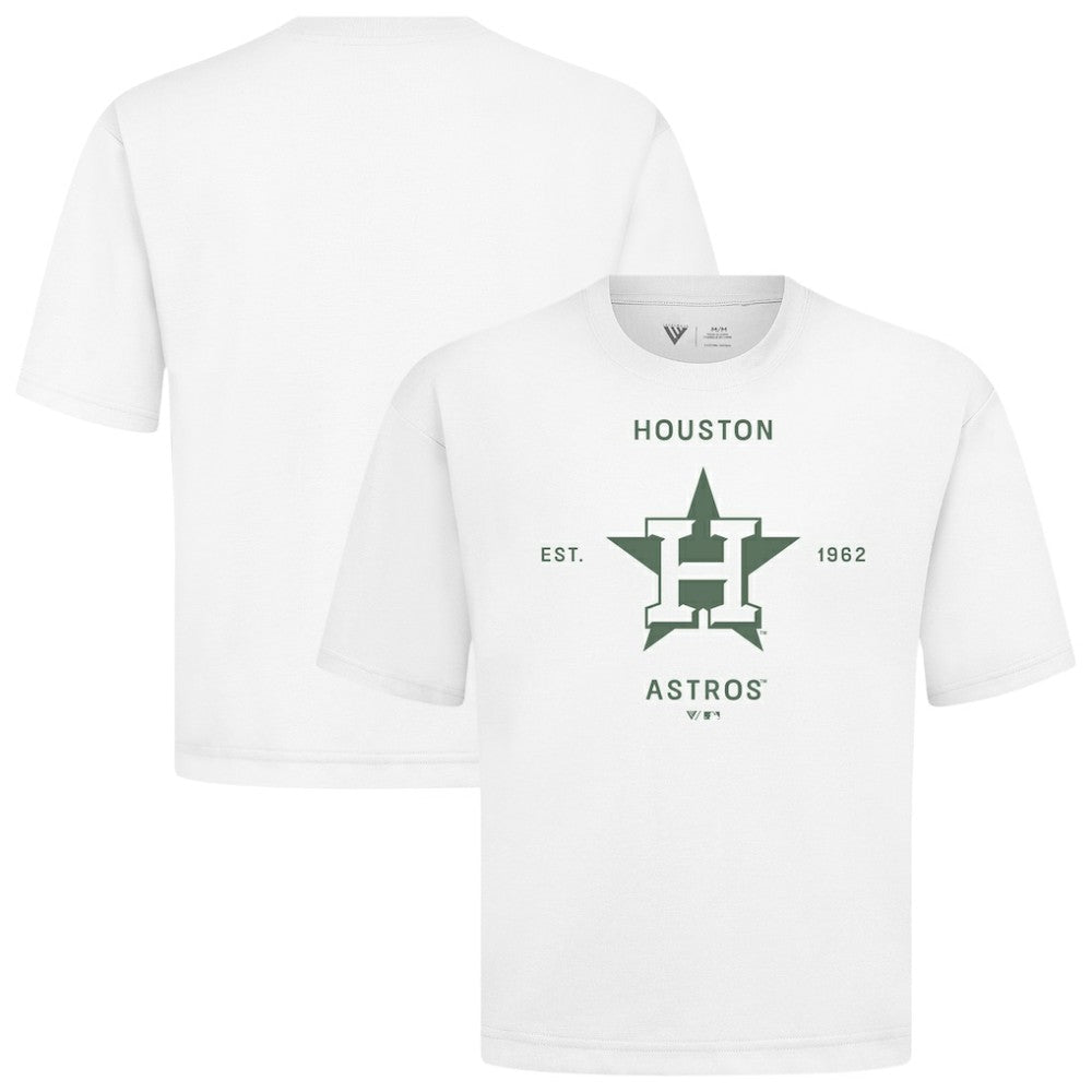 Houston Astros Levelwear Crossway Oversized Luxe Signature Knit T-Shirt White