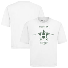 Houston Astros Levelwear Crossway Oversized Luxe Signature Knit T-Shirt White