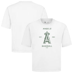 Los Angeles Angels Levelwear Crossway Oversized Luxe Signature Knit T-Shirt White