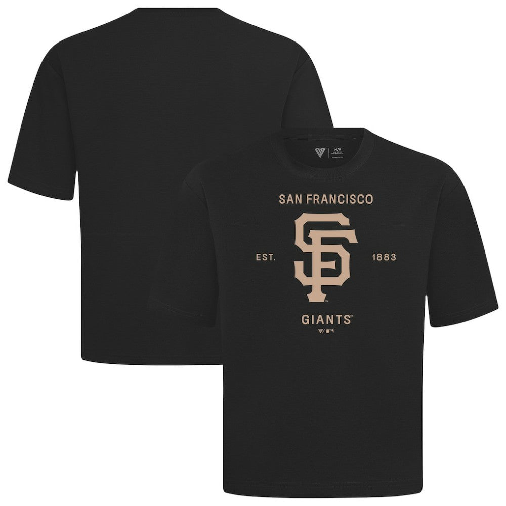 San Francisco Giants Levelwear Crossway Oversized Luxe Signature Knit T-Shirt Black