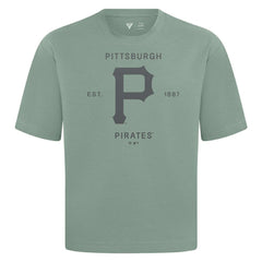 Pittsburgh Pirates Levelwear Crossway Oversized Luxe Signature Knit T-Shirt Green