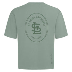 St. Louis Cardinals Levelwear Signet Oversized Luxe Signature Knit T-Shirt Green