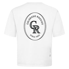 Colorado Rockies Levelwear Signet Oversized Luxe Signature Knit T-Shirt White
