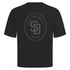 San Diego Padres Levelwear Signet Oversized Luxe Signature Knit T-Shirt Black