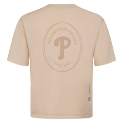 Philadelphia Phillies Levelwear Signet Oversized Luxe Signature Knit T-Shirt Khaki