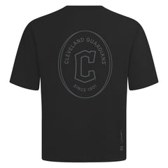 Cleveland Guardians Levelwear Signet Oversized Luxe Signature Knit T-Shirt Black