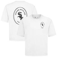 Chicago White Sox Levelwear Signet Oversized Luxe Signature Knit T-Shirt White