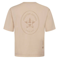 Houston Astros Levelwear Signet Oversized Luxe Signature Knit T-Shirt Khaki