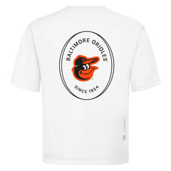 Baltimore Orioles Levelwear Signet Oversized Luxe Signature Knit T-Shirt White