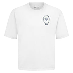 Tampa Bay Rays Levelwear Signet Oversized Luxe Signature Knit T-Shirt White
