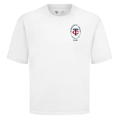 Minnesota Twins Levelwear Register Oversized Luxe Signature Knit T-Shirt White