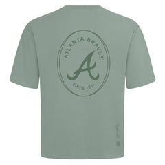 Atlanta Braves Levelwear Register Oversized Luxe Signature Knit T-Shirt Green