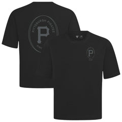 Pittsburgh Pirates Levelwear Register Oversized Luxe Signature Knit T-Shirt Black