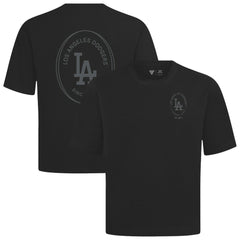 Los Angeles Dodgers Levelwear Register Oversized Luxe Signature Knit T-Shirt Black