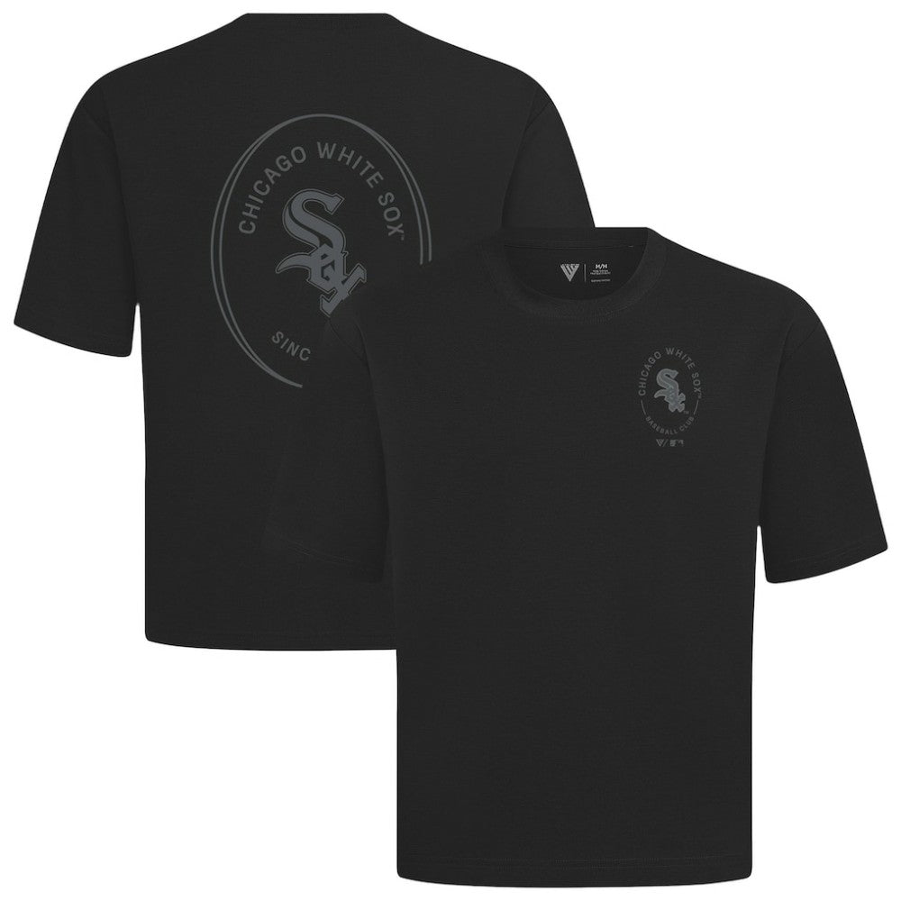 Chicago White Sox Levelwear Register Oversized Luxe Signature Knit T-Shirt Black