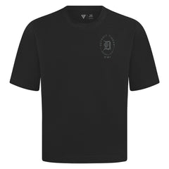 Detroit Tigers Levelwear Register Oversized Luxe Signature Knit T-Shirt Black