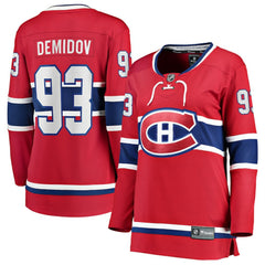 Ivan Demidov Montreal Canadiens Fanatics Women's Home Breakaway Player Jersey Red