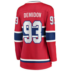 Ivan Demidov Montreal Canadiens Fanatics Women's Home Breakaway Player Jersey Red