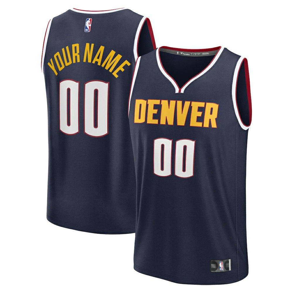 Denver Nuggets Youth Fast Break Custom Replica Jersey sale - Navy sale - Icon Edition