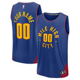 Denver Nuggets Youth Fast Break Custom Replica Jersey sale - Blue sale - Statement Edition