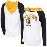 Boston Bruins G-III 4Her by Carl Banks Women's MVP Hooded Long-Sleeve T-Shirt White