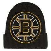 Boston Bruins Mitchell & Ness Youth Neon Line Lights Cuffed Knit Hat Black