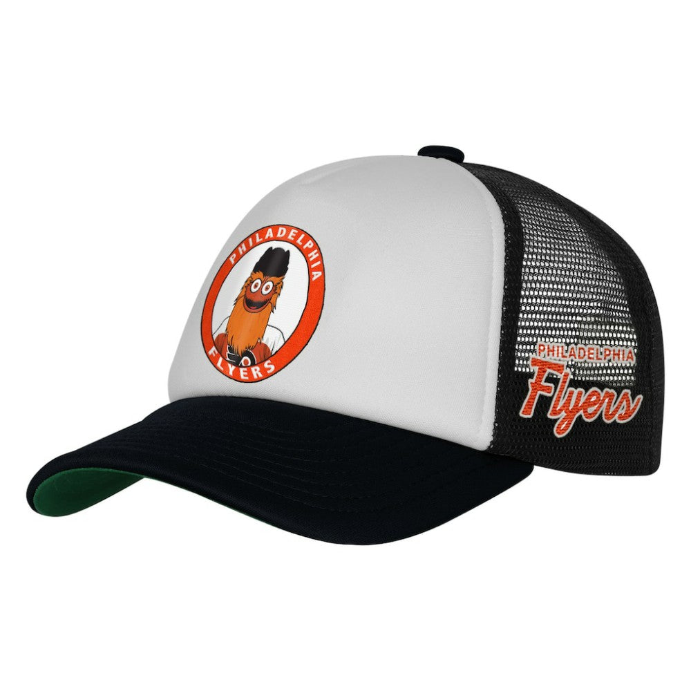 Philadelphia Flyers Mitchell & Ness Youth Mascot Adjustable Trucker Hat White