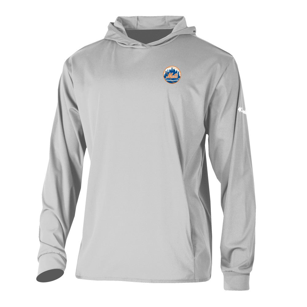 New York Mets Long Drive Pullover Hoodie Gray | Columbia