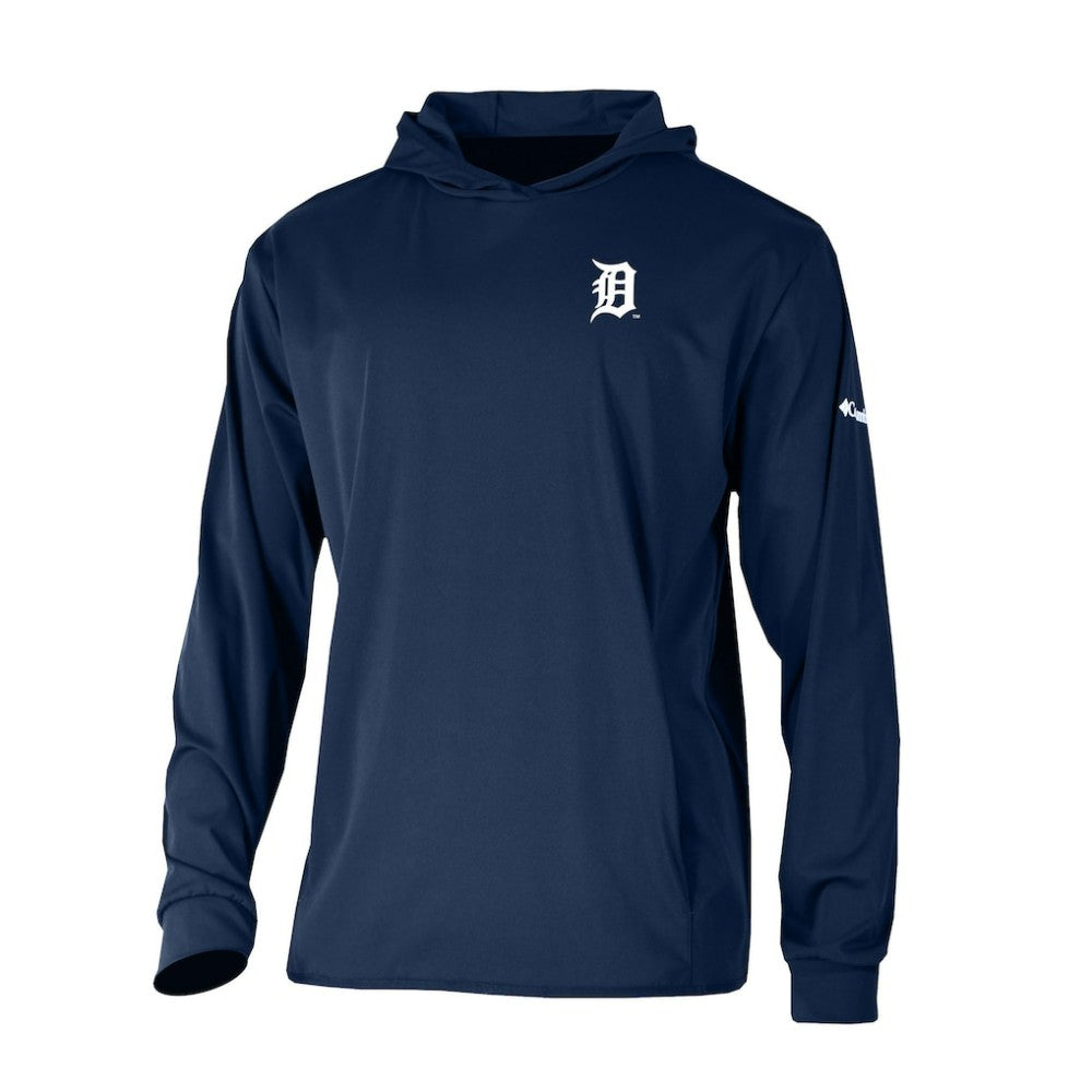 Detroit Tigers Long Drive Pullover Hoodie Navy | Columbia