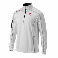 Cincinnati Reds Omni-Wick Shotgun Quarter-Zip Pullover White | Columbia