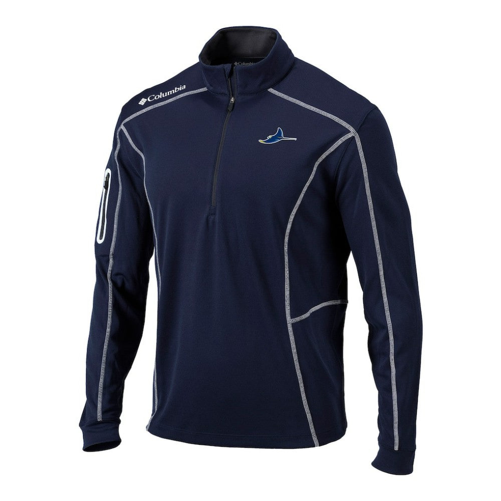 Tampa Bay Rays Omni-Wick Shotgun Quarter-Zip Pullover Navy | Columbia