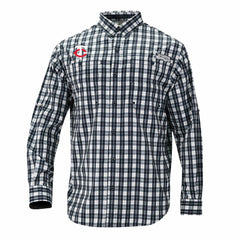 Minnesota Twins Super Tamiami Omni-Shade Long Sleeve Button-Down Shirt Navy | Columbia