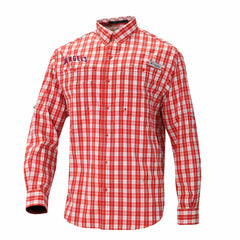 Los Angeles Angels Super Tamiami Omni-Shade Long Sleeve Button-Down Shirt Red | Columbia