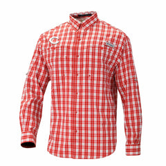 Cincinnati Reds Super Tamiami Omni-Shade Long Sleeve Button-Down Shirt Red | Columbia