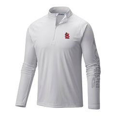 St. Louis Cardinals Terminal Tackle Omni-Wick Raglan Quarter-Zip Pullover White | Columbia