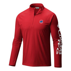 Chicago Cubs Terminal Tackle Omni-Wick Raglan Quarter-Zip Pullover Red | Columbia